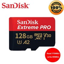기존 SanDisk Extreme Pro 1 테라바이트 마이크로 SD 512GB 최대 170 메가바이트/초 256GB A2 V30 U3 400GB, 03 128GB 170M-1pcs
