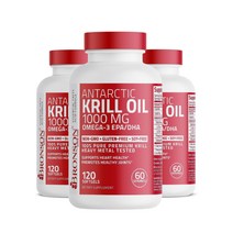 브론슨 남극 크릴오일 1000mg 120정 3개