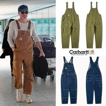 남자점프수트 멜빵바지 CARHARTT 남성과 여성 커플 봄 가을 스트레이트 원피스 청