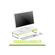 제닉스 ZIGNUM 다기능 모니터받침대 M-DESK F1, GREEN, 1개