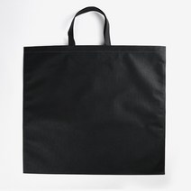 대형 부직포 가방 쇼핑백 마트 시장 바구니 제작, 블랙