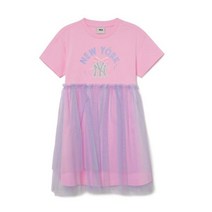 [백화점매장 정품출고] 엠엘비 키즈 아동반팔 MLB키즈 23년 SS 7FOPL0333 -50PKL [ KIDS]라이크 오로라 반팔 원피스 뉴욕양키스