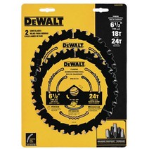 DWAALT DWA1612CMB 6-1/2인치 18/24-Tooth 원형 톱날 콤보 팩 1(패킹은 다를 수 있음):, 단일옵션