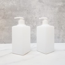 다담피앤씨 [100개] 사각 용기 500ml 젤펌프 디스펜서 주방 욕실 손소독 소독제 소분 리필 통, 화이트(젤 펌프), 화이트 용기, 100개