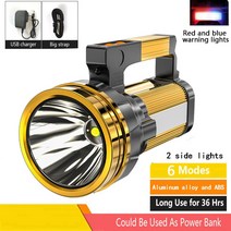 150W 강력한 손전등 50000 루멘 LED 토치 탐조등 8000mAh 내장 배터리 방수 사냥 스포트라이트 야외, [01] Package A