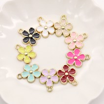 펜던트 에폭시 데이지꽃 메탈 악세사리 부자재 팔찌 만들기 재료 참장식, 퍼플