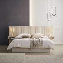 동서가구 이즈 로웰 LED 수납 호텔 침대, 워시, 10_퀸(55T CL텍스매트포함) ISG184