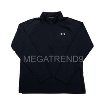 언더아머 남자 UA 스트리커 런 지퍼 반집업 기능성 트레이닝 긴팔 블랙 티셔츠 1361474