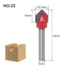6mm 생크 우드 라우터 비트 스트레이트 엔드 밀 트리머 청소 플러시 트림 코너 라운드 코브 박스 도구 밀, 10 NO22