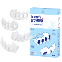저스핏 실리콘 소프트 수면용 발가락 교정기 세트, 1세트