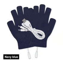 실내 자전거 사이클 VR 경주 게임 스피닝 바이크 usb 가열 장갑 겨울 열 손 따뜻하게 전기 가열 장갑 사무실 링 장갑 안전 5v, 네이비 블루