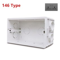 118/146 유형 장착 백 박스 146*84*52mm 벽 스위치 및 소켓용 조정 내부 카세트 정션 화이트, 01 146 Type A