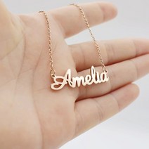 우정 목걸이 팬던트개인화 된 개인 ID 이름 여자 소녀 사용자 정의 명찰 스테인레스