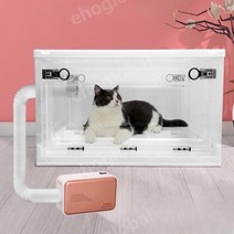 고양이드라이룸 애견 저소음 건조기 강아지 고양이 애묘 펫드라이기, L사이즈건조함+저소음살균건조기12kg이내