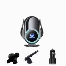 Ecool 볼보 고속 무선 충전 핸드폰 거치대 XC60 V60 XC90 S90 V90 S60 CX40 볼보로고 QC 3.0 시거잭 무료, XC60 2세대(18년~현재), Volvo black1