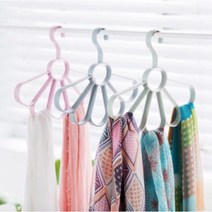 서후네 비주얼 플라워 옷장 소품 옷걸이 스카프 목도리 벨트 잡화 정리, 1개, 블루