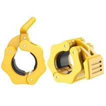 25mm 스핀 락 칼라 바벨 잠금 덤벨 클립 클램프 역도 바 체육관 아령 피트니스 바디빌딩 1쌍, YELLOW