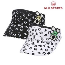 엠유스포츠 여성 고높은 패턴 선바이저 MU23133H211, WHT
