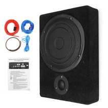 8인용 12v 600w car amplifier subwoofer car audio slim under seat active subwoofer 베이스 스피커 car subwoofe, 없음