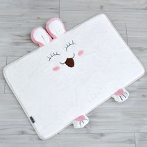 토끼귀 발 사각 도어매트 아이들방 발매트 현관 욕실, 베이지
