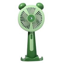 휴대용 미니 선풍기 귀여운 디자인 작은 개인 분무 팬 세련된 어린이 여아 여성 남성 실내 야외용 드롭 배송, [02] green