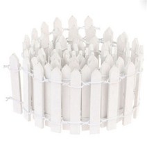 철제 화단 정원 울타리 휀스 담장 펜스 정원 마이크로 인형 집 게이트 미니어처 작은 나무 울타리 100*5cm, 01 WHITE