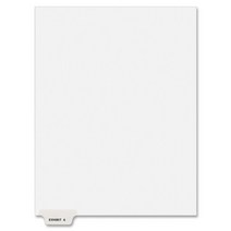 Avery Individual Legal Dividers Letter Size Exhibit A Pack of 25 (11940) White null, 1
