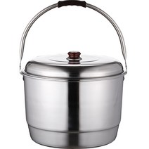 리빙아트 IH 인덕션냄비 스텐찜기 스텐찜통 스텐곰솥, 12 선학 들통 25L, 12 선학 들통/찜통 25L