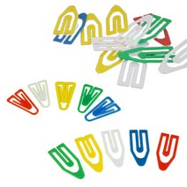 대용량 클립 컬러 페이퍼 문서 미니 사무용 플라스틱 클립세트 서류클립, 2. (대), 25개입, 개