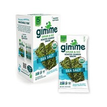 gimMe Grab Go - 바다 소금 - 5개 - 구운 해초 시트 - 케토 프리 - 요오드 오메가 3의 훌륭한 원 - 성인 에 좋은 식