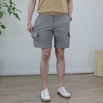 로코비전 [ 27-38 ] 린넨 반밴딩 카고 반바지 마 스판 빅사이즈 5부 바지