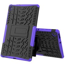 호환 Hyun Rugged Shockproof TPU 범퍼 Coque Lenovo 탭 M10 HD Gen2 TBX306F 태블릿 케이스 Kickstand Fun, 04 purple