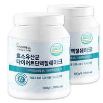 하비웰 효소 유산균 단백질 다이어트 쉐이크 체중조절용 조제식품 식약처인증, 2통