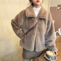 blackburn페이크퍼 에코퍼 지퍼 카라 퍼 자켓