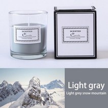 밀랍 밀랍초 초 컵 촛불 수제 향초 항아리 유리 천연 간장 식물 양초 아로마 테라피 작은 55, 밝은 회색