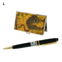 일음쇼핑^^*m금장볼펜2종세트 송하맹호도 띠볼 선물용 명함케이스 필기도구 자개무늬 사무용품 필기 전통문양 고급일medi^*^, ab*^^선택없는