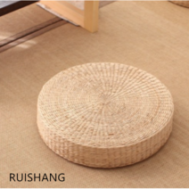 RUISHANG 라탄방석 두툼한 두꺼운 다도 인테리어 원형 좌식 라탄 라틴 쿠션 스툴, 높이 10cm + 60X60CM