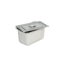 [식공구] 스텐레스 사각용기 (소 1/4 6인치 뚜껑포함) / 밧드 반찬 주방 다용도 보관용기 식품공장 업소용 급식, 1개