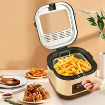 Apnoo 다기능 가정용튀김기 전기튀김기 5L, 골드