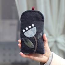 바이핸즈 퀼트 diy키트 패키지 소품 - 라임 안경케이스2, 1개