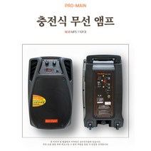 PRO-MAIN 이동식 충전 무선 앰프 MPS-110FCII 무선마이크 2개포함 버스킹 공연 행사, B. 핸드1개+벨트팩1개