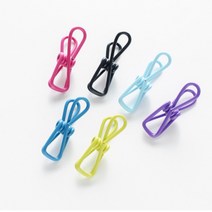 팬시 컬러 메탈 다용도 집게 10개세트 메모 고정 스틸 바인더 미니사진 포토 가랜드 클립