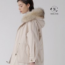 노엘퍼 따뜻한 겨울 패션 라쿤 야상 후드야상 코트 스트링끈