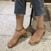 폭신 여성 베이직 스트랩 메리제인 샌들 힐 bt086