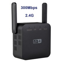 무선라우터 5G 와이파이 리피터 무선 어댑터 장거리 확장기 LAN 포트 1200AC 부스터 듀얼 밴드 신호 증폭기, 300Mbps Black_EU 플러그