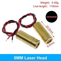 레드 포인트 라인 크로스 레이저 모듈 헤드 유리 렌즈 초점 조절식 다이오드 산업 클래스 650nm 5mW, [05] 9MM Line 3V