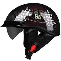 반모헬멧 바이크헬멧 소두핏 클래식 레트로 DOT Carbonfiber 오토바이 독일 Casco 일본식 모토 오픈 하프 페이스 헬기 바이커 파일럿 맨, 9.b3 - M
