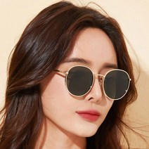 더브릴레 패션 남 여 동글이 원형 미러 편광 선글라스