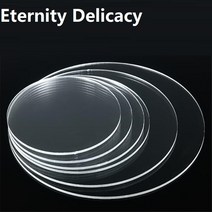 투명 아크릴 6cm 7cm 8cm 9cm 10cm 라운드 플라스틱 시트 보드 유기 유리, [03] Thickness 3mm, [05] Diameter 6cm  10Pcs