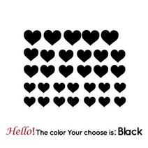 문콕 범퍼 가드 스위트 하트 자동차 데칼 스티커 사이드 차량 랩 모든 스탠스에 적합 무한, Black, 35cm X 26cm